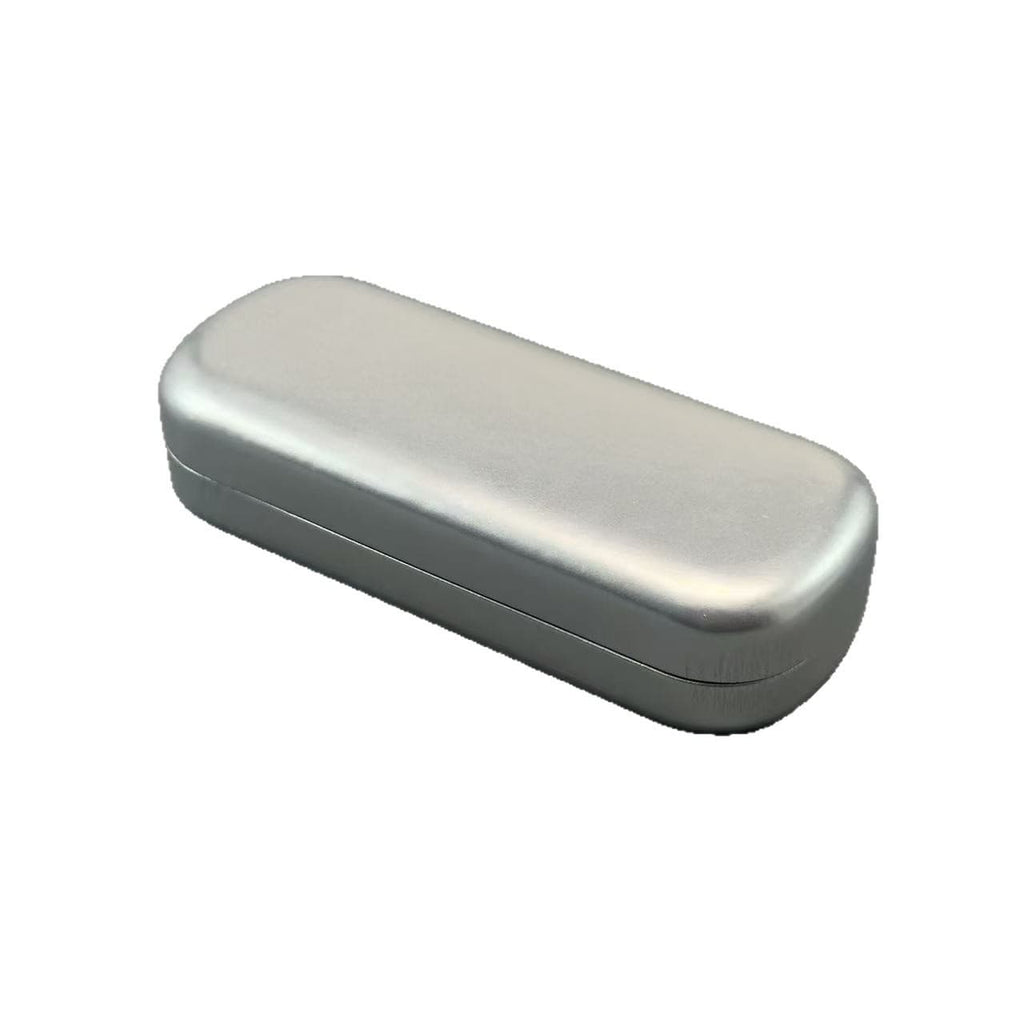 Silver PU Leather Glasses Case – Lightweight Protective Design