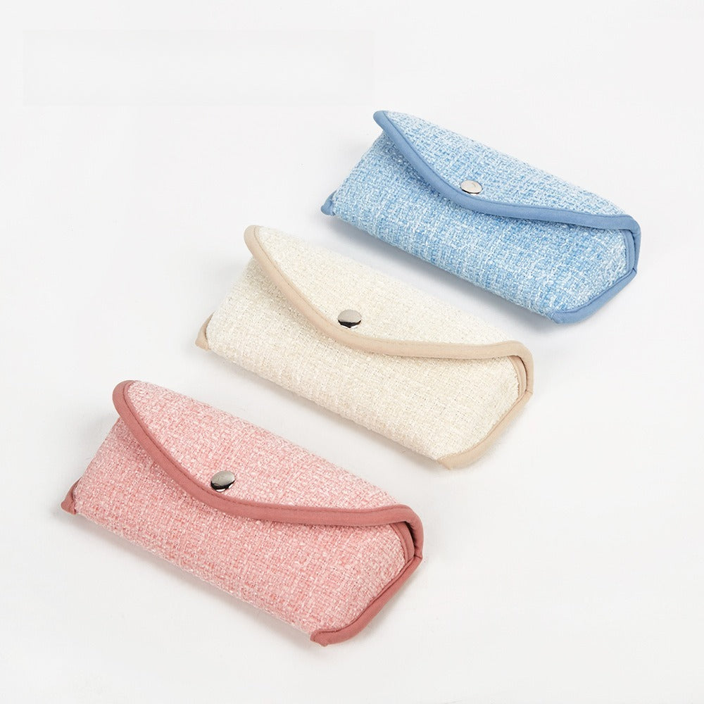 Classic Portable Small Fresh Glasses Protection Bag Soft Bag Girls Storage Bag Anti-Stress Cotton Glasses Case