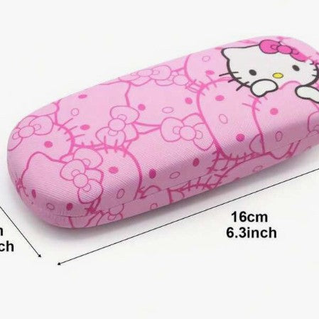 Kt Cat Glasses Case Children'S Fashion Portable Cute Glasses Storage Box Cartoon High-Looking Niche Sunglasses
