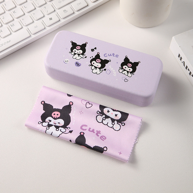 Strawberry Bear Glasses Case Anti-Stress And Anti-Fall Portable Female Lina Belle Glasses Storage Box Anti-Fall Reinforced Design