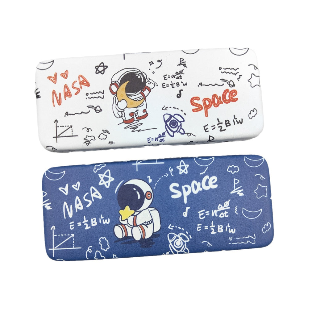 New Large Frame Glasses Case Digitally Printed Iron Box Cartoon Pattern Astronaut Myopia Glasses Case Printed Glasses Cloth