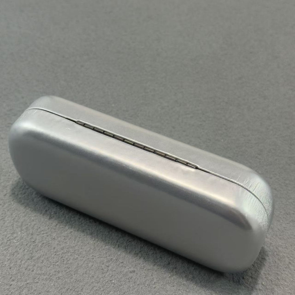 Silver Pu Glasses Case Women'S Portable Pressure-Resistant High-End Ins Lightweight Glasses Storage Box Sunglasses Case