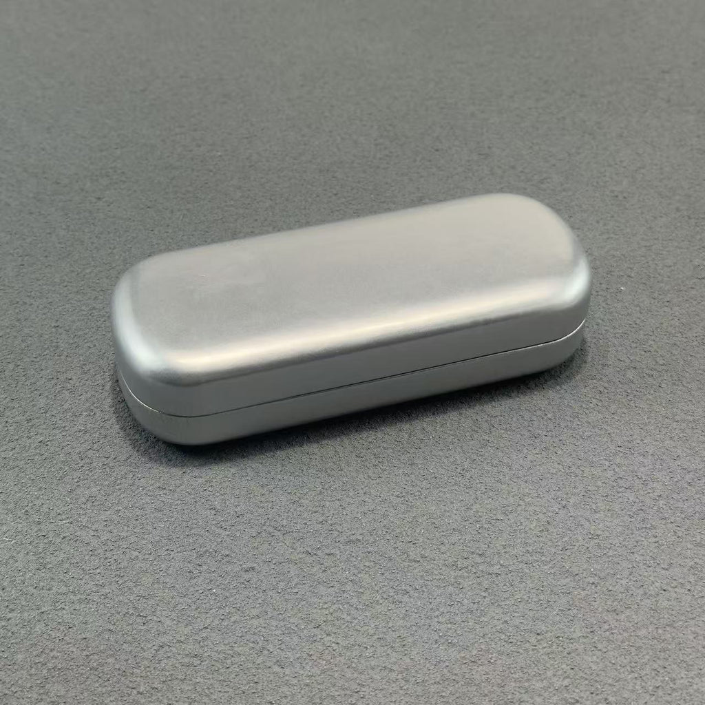 Silver Pu Glasses Case Women'S Portable Pressure-Resistant High-End Ins Lightweight Glasses Storage Box Sunglasses Case