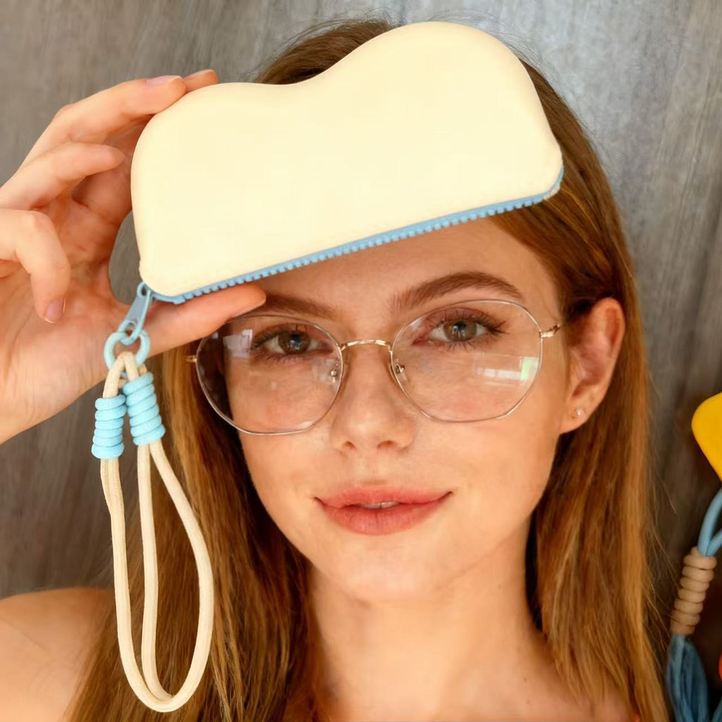 Candy Contrast Color Glasses Bag Sunglasses Sunglasses Protective Cover Storage Bag Travel Portable Silicone Glasses Case