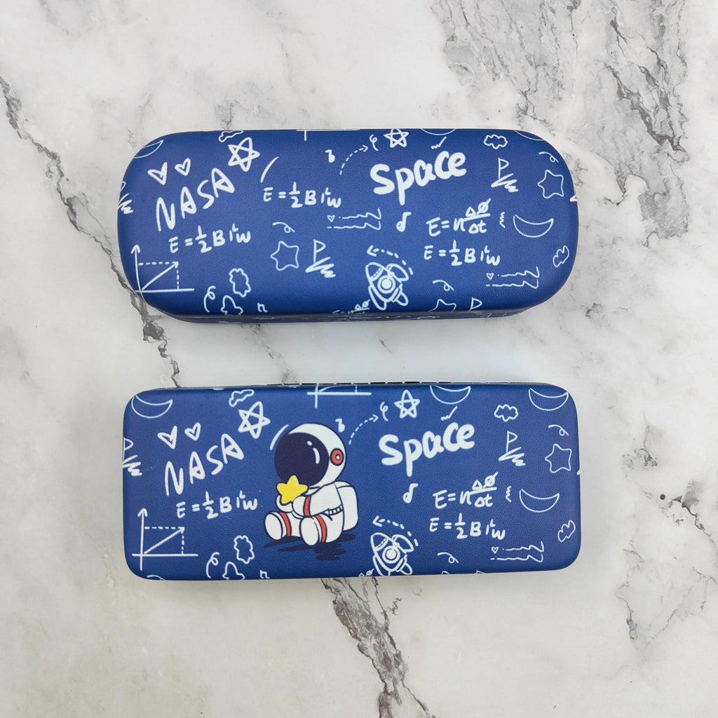 New Large Frame Glasses Case Digitally Printed Iron Box Cartoon Pattern Astronaut Myopia Glasses Case Printed Glasses Cloth